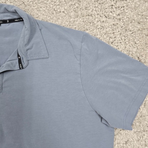 Public Rec Mens Stretch Polo Shirt Blue Short Sleeve Size XXL Casual - Picture 3 of 8